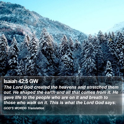 Isaiah 42:5 GW Bible Verse Image