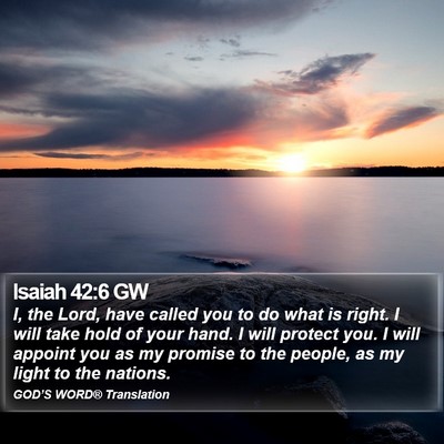Isaiah 42:6 GW Bible Verse Image