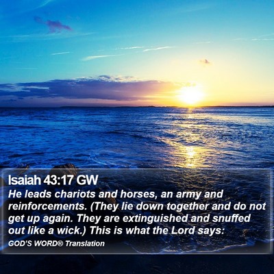 Isaiah 43:17 GW Bible Verse Image