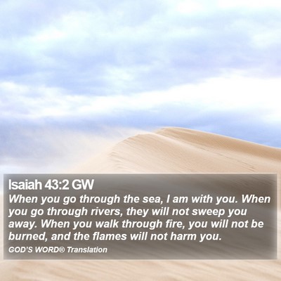 Isaiah 43:2 GW Bible Verse Image