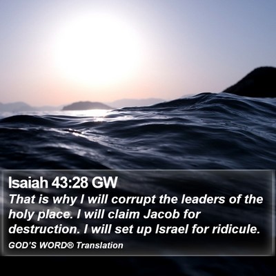 Isaiah 43:28 GW Bible Verse Image