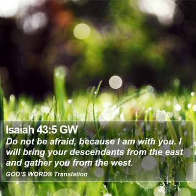 Isaiah 43:5 GW Bible Verse Image