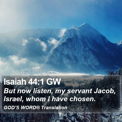Isaiah 44:1 GW Bible Verse Image