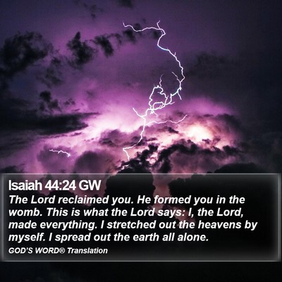 Isaiah 44:24 GW Bible Verse Image