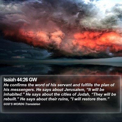 Isaiah 44:26 GW Bible Verse Image