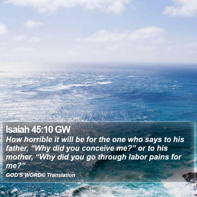 Isaiah 45:10 GW Bible Verse Image
