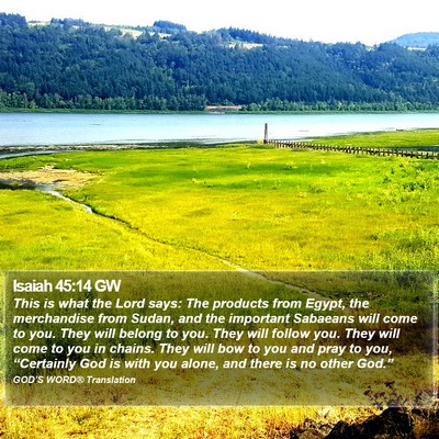 Isaiah 45:14 GW Bible Verse Image