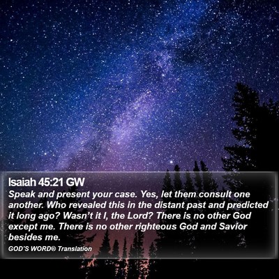 Isaiah 45:21 GW Bible Verse Image