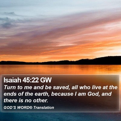Isaiah 45:22 GW Bible Verse Image