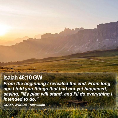 Isaiah 46:10 GW Bible Verse Image