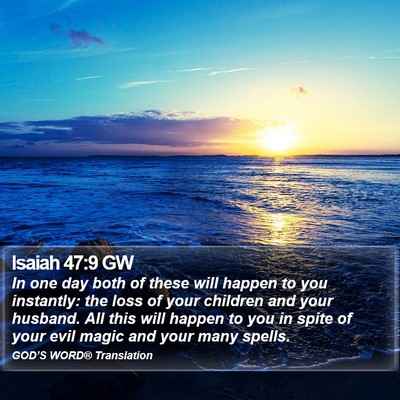 Isaiah 47:9 GW Bible Verse Image