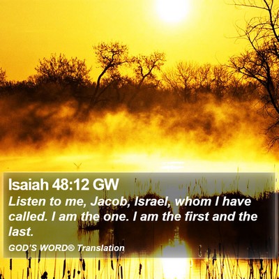 Isaiah 48:12 GW Bible Verse Image
