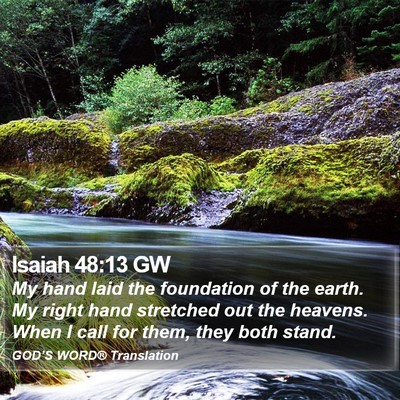 Isaiah 48:13 GW Bible Verse Image