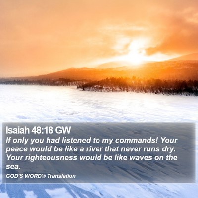 Isaiah 48:18 GW Bible Verse Image