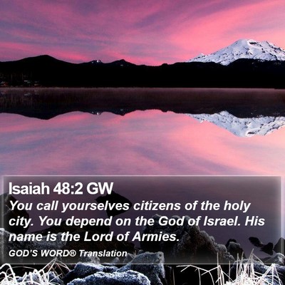 Isaiah 48:2 GW Bible Verse Image