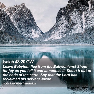 Isaiah 48:20 GW Bible Verse Image