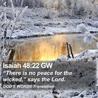 Isaiah 48:22 GW Bible Verse Image