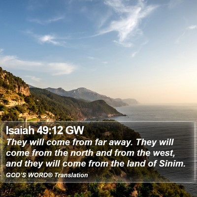 Isaiah 49:12 GW Bible Verse Image