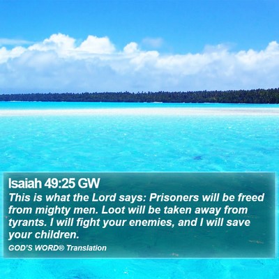 Isaiah 49:25 GW Bible Verse Image