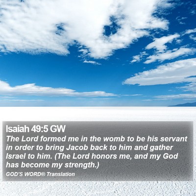 Isaiah 49:5 GW Bible Verse Image