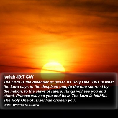 Isaiah 49:7 GW Bible Verse Image