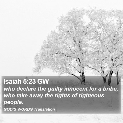 Isaiah 5:23 GW Bible Verse Image