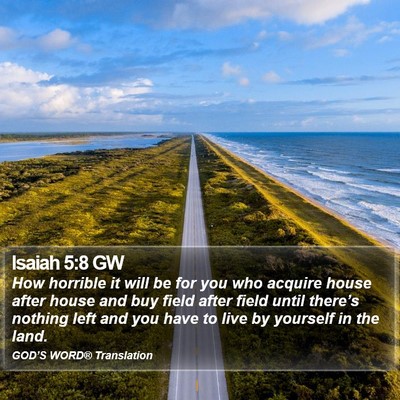 Isaiah 5:8 GW Bible Verse Image