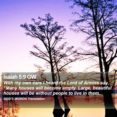 Isaiah 5:9 GW Bible Verse Image
