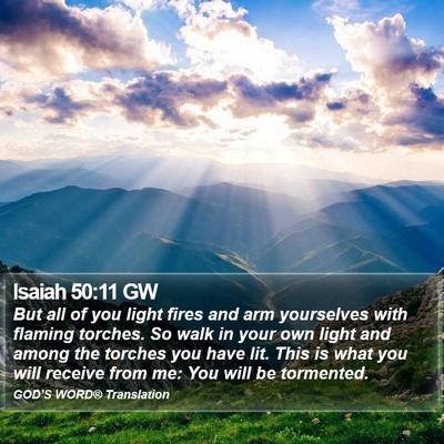 Isaiah 50:11 GW Bible Verse Image