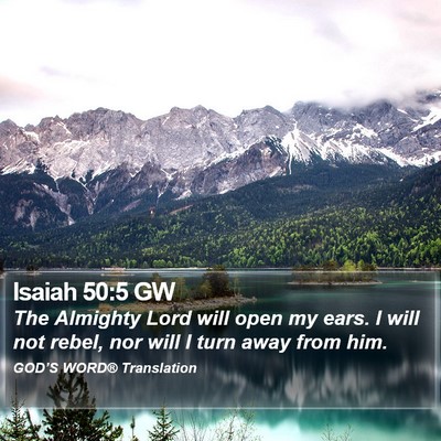Isaiah 50:5 GW Bible Verse Image