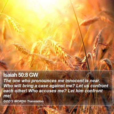 Isaiah 50:8 GW Bible Verse Image