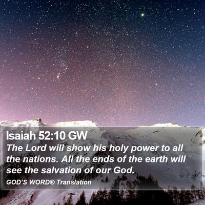 Isaiah 52:10 GW Bible Verse Image