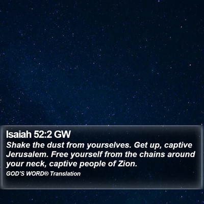 Isaiah 52:2 GW Bible Verse Image