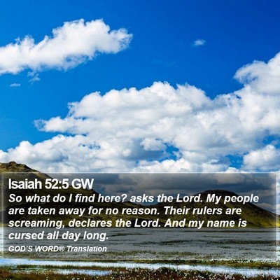 Isaiah 52:5 GW Bible Verse Image