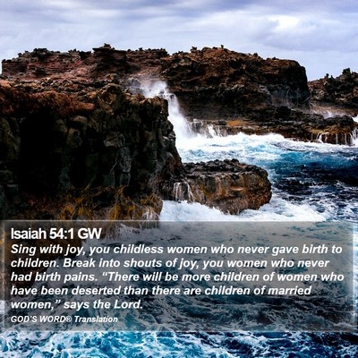 Isaiah 54:1 GW Bible Verse Image