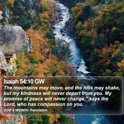 Isaiah 54:10 GW Bible Verse Image