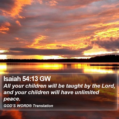Isaiah 54:13 GW Bible Verse Image