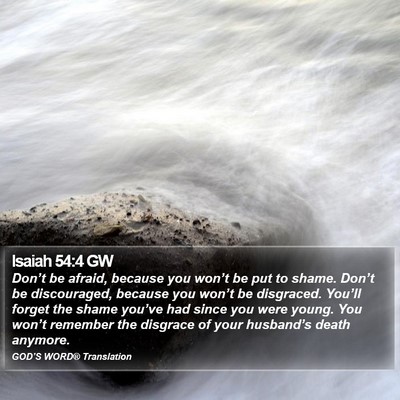 Isaiah 54:4 GW Bible Verse Image
