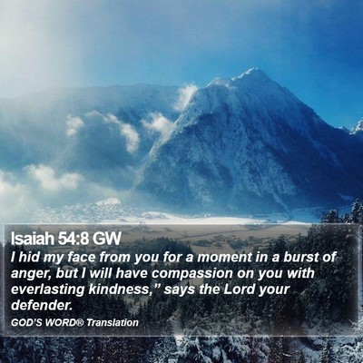 Isaiah 54:8 GW Bible Verse Image