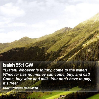 Isaiah 55:1 GW Bible Verse Image
