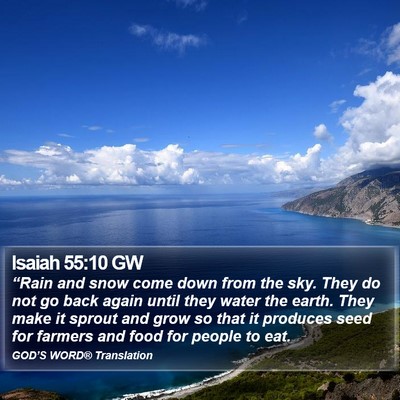 Isaiah 55:10 GW Bible Verse Image