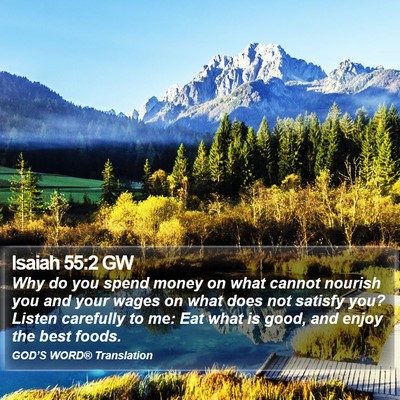 Isaiah 55:2 GW Bible Verse Image