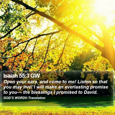Isaiah 55:3 GW Bible Verse Image