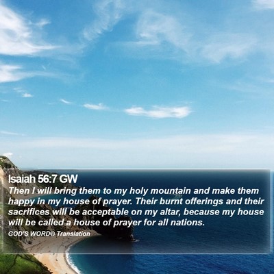 Isaiah 56:7 GW Bible Verse Image