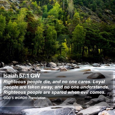 Isaiah 57:1 GW Bible Verse Image