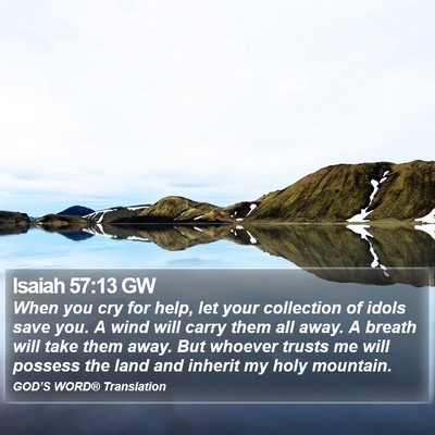 Isaiah 57:13 GW Bible Verse Image