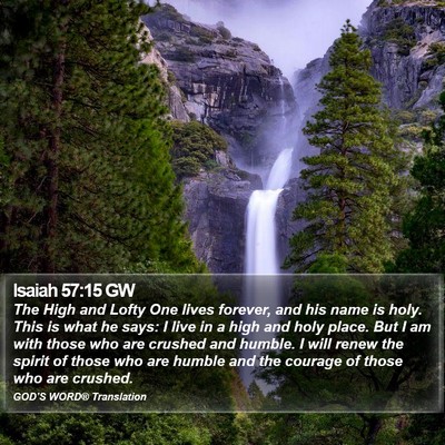 Isaiah 57:15 GW Bible Verse Image