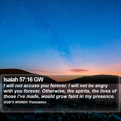 Isaiah 57:16 GW Bible Verse Image