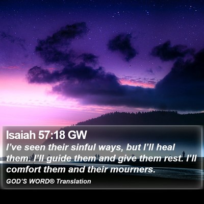 Isaiah 57:18 GW Bible Verse Image