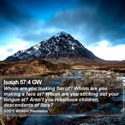 Isaiah 57:4 GW Bible Verse Image